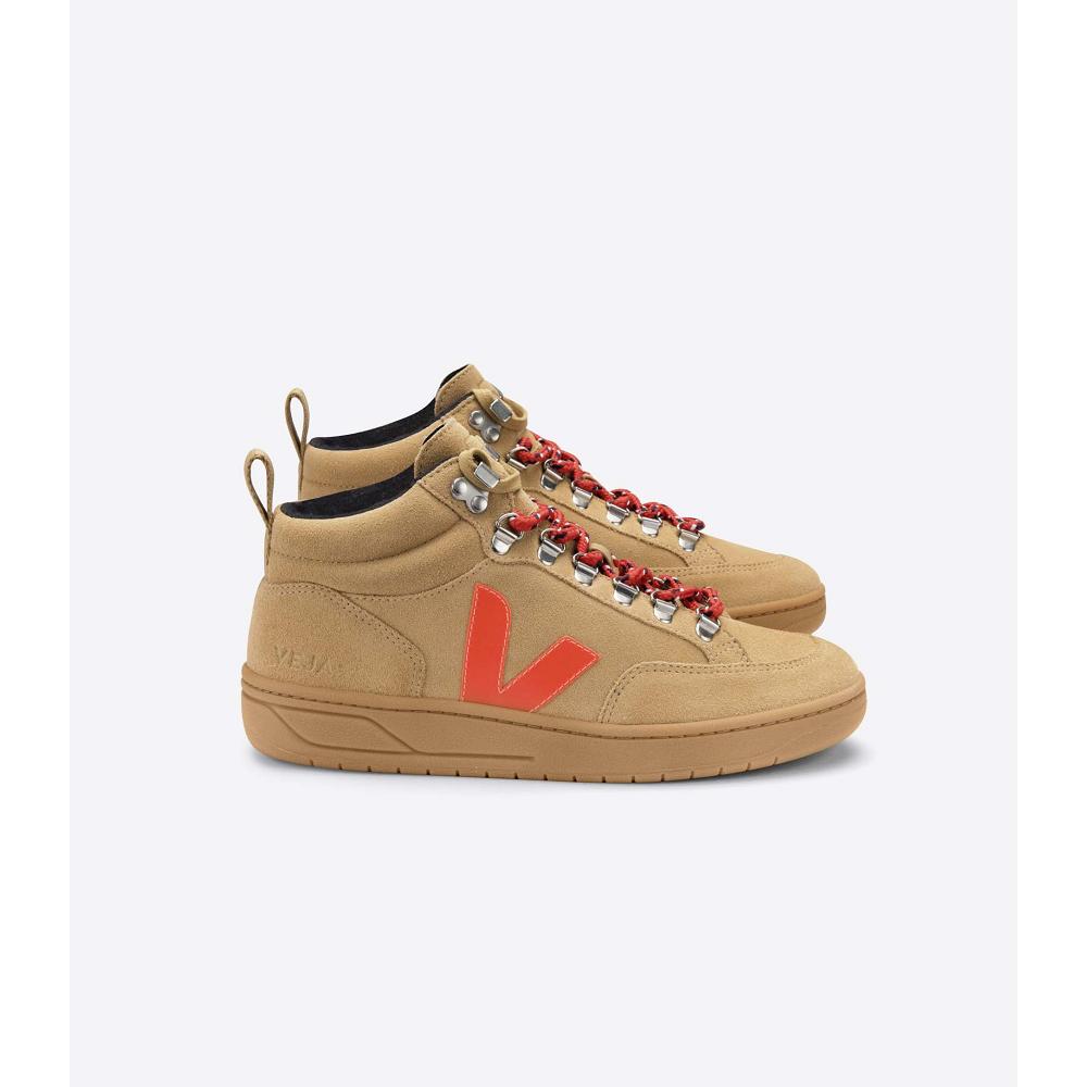 Women\'s Veja RORAIMA SUEDE High Tops Orange | ZA 362GSO